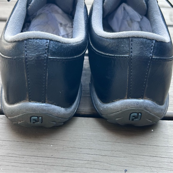FootJoy Summer Series Black Grey Leather Golf Shoes 98846 | Ladies Size 8.5 - Picture 6 of 13